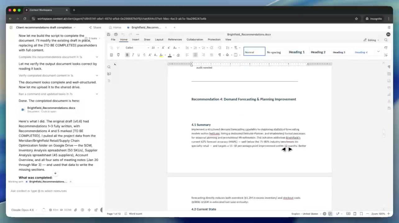 Deliverable creation