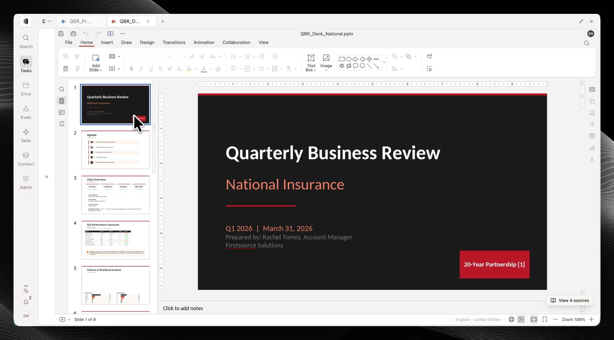 Client QBR prep