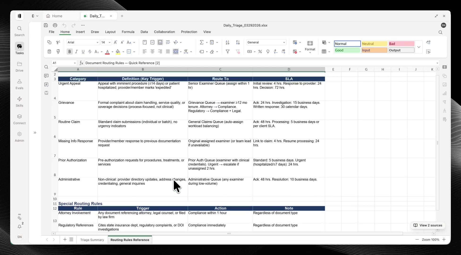 Document triage