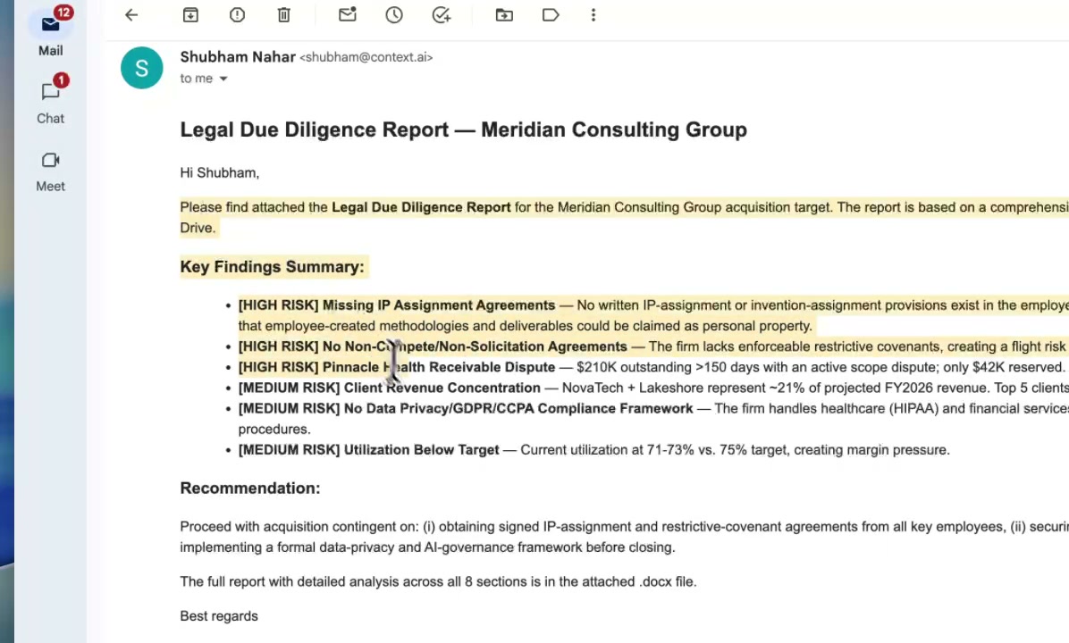 Due diligence